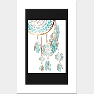 Teal corner dreamcatcher Posters and Art